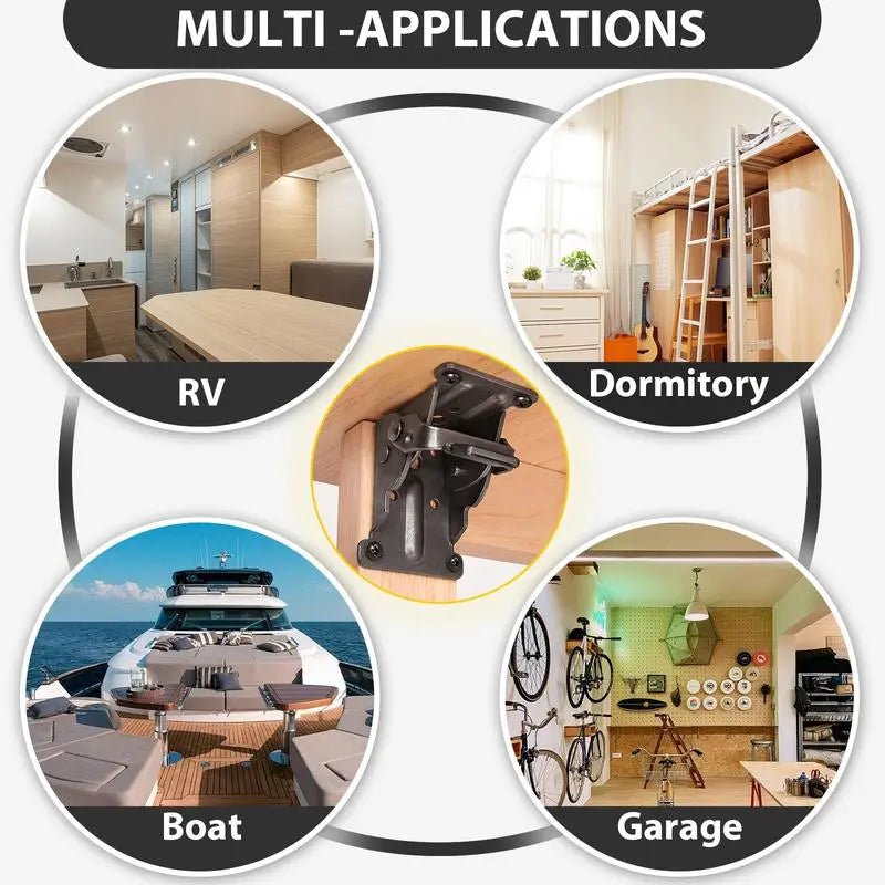 BowLift | Foldable Heavy-Duty Corner Brackets with Lock – Supports up to 225 kg