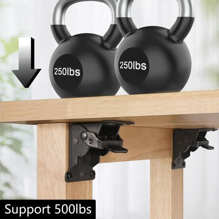 BowLift | Foldable Heavy-Duty Corner Brackets with Lock – Supports up to 225 kg