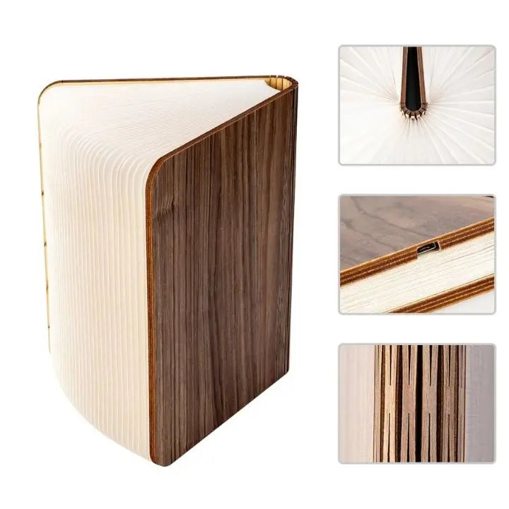 BowLift | Foldable cordless LED wooden lamp – 3 light colors, modern and stylish