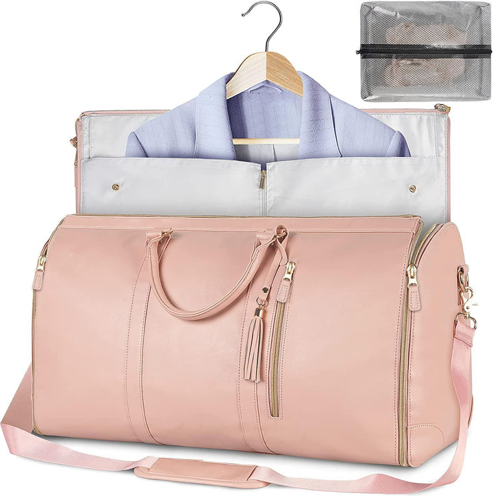 BowLift | GARMENTGO Travel Garment Bag – Foldable PU Leather Suit Carrier for Wrinkle-Free & Stylish Travel