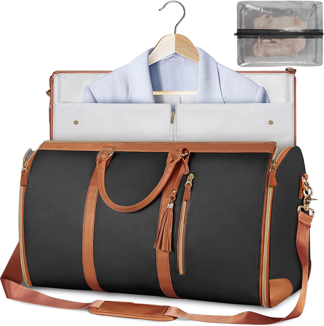 BowLift | GARMENTGO Travel Garment Bag – Foldable PU Leather Suit Carrier for Wrinkle-Free & Stylish Travel