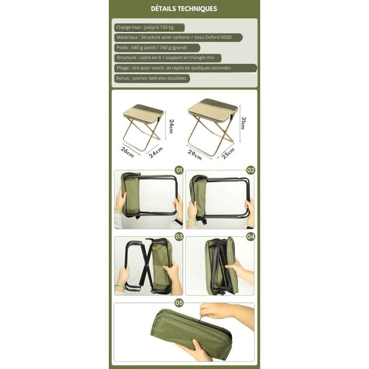 BowLift | in-1 chair bag - waterproof folding chair & rucksack for outdoor adventures