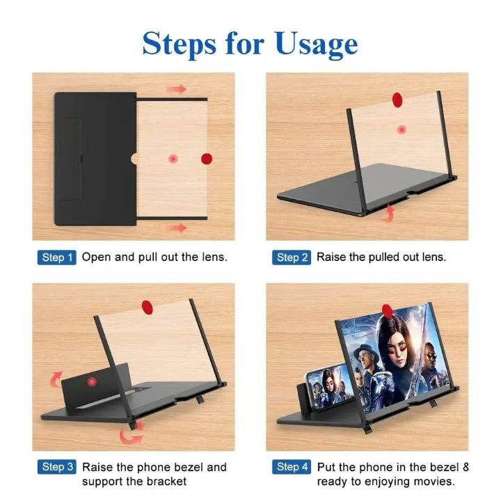 BowLift | Foldable Phone Screen Magnifier – HD for Videos