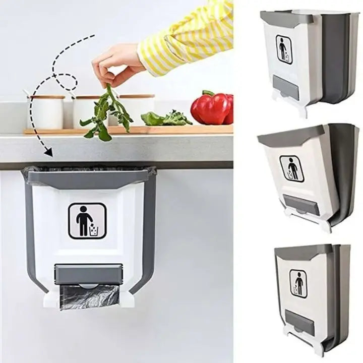 BowLift | Foldable Kitchen Trash Can – Space-Saving for Cabinet Doors