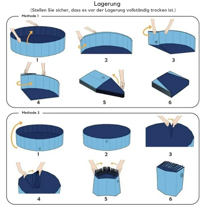 Foldable PVC Dog Pool with Drainage Valve Bowlift