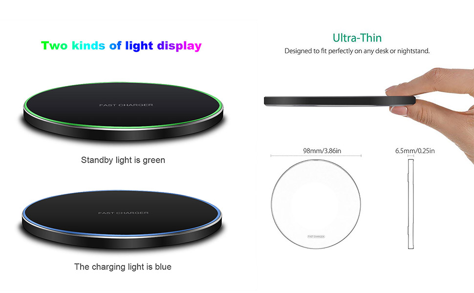 BowLift | 30W Fast Wireless Charging Pad | Premium USB C Charging Cable MagSafe Charger for Apple iPhone, Samsung & Android - Fast Wireless Charging Pad