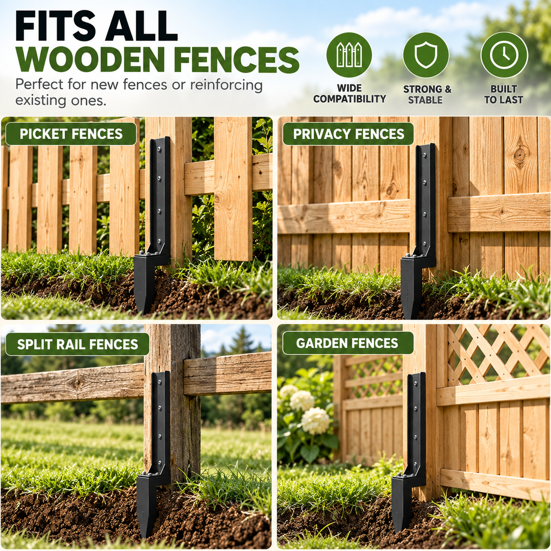 BowLift | Heavy-Duty Fence Post Repair Stakes