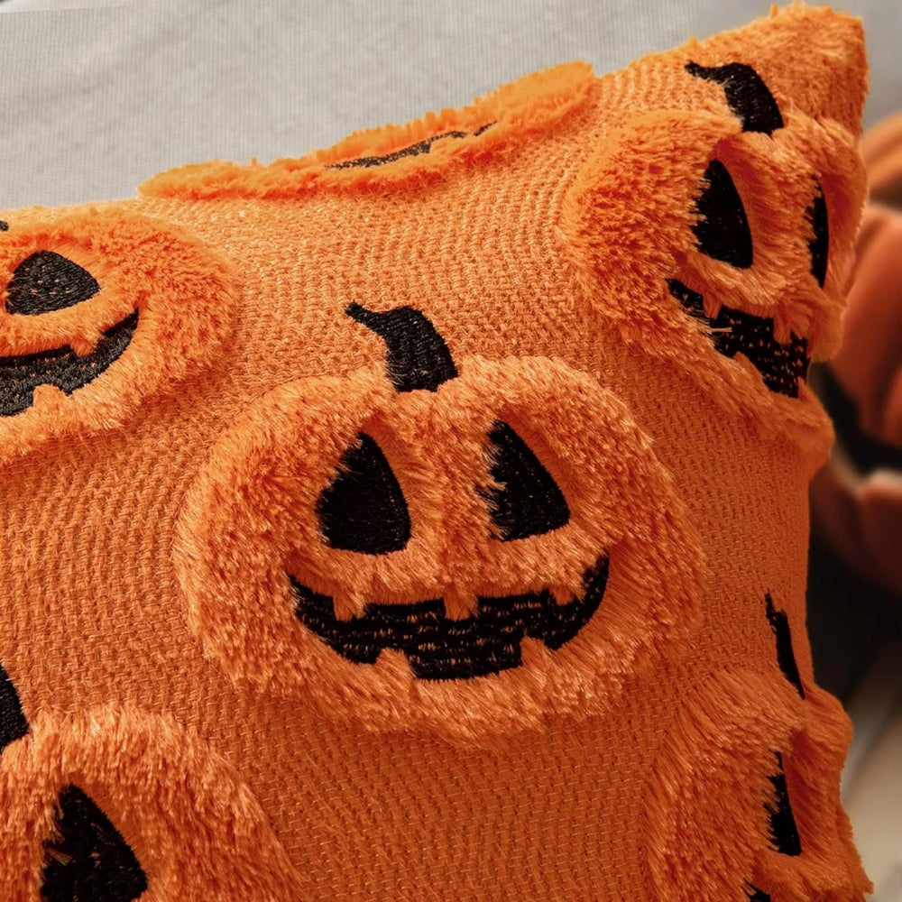 BowLift | Faux Fleece Halloween Pumpkin Cushion Cover