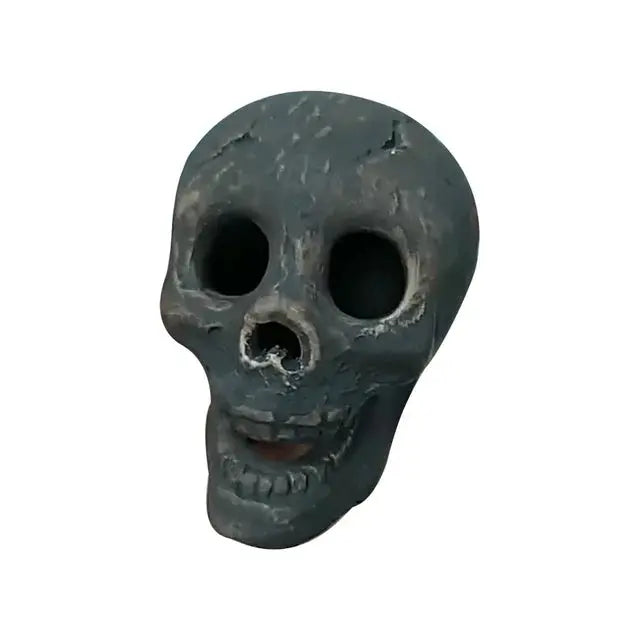 BowLift | SkullFire Ornament – Fireproof Skull Figurine made of Resin for Gothic & Halloween Decoration