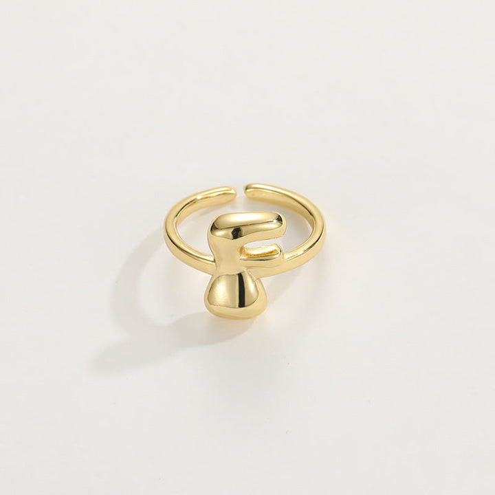 BowLift | Cute Bubble Letter Initial Ring