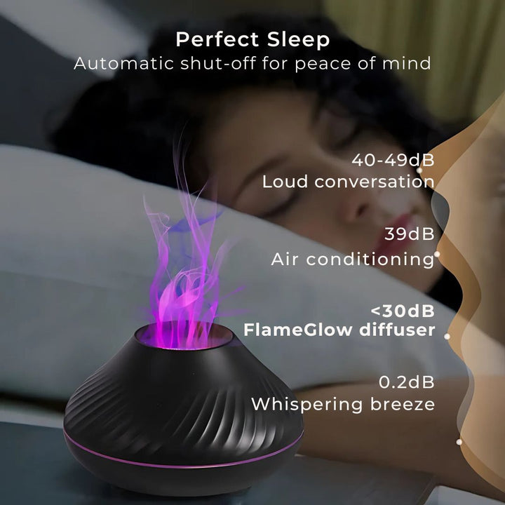 FlameGlow Air Humidifier Aromatherapy Diffuser | Adds Moisture - Relieves Dry Air - Helps to Relax - Quiet Diffuser for Home or Office Bowlift
