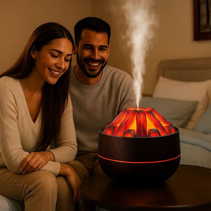 FlameMist | Essential Oil Diffuser – Flame LED – Two Mist Modes – Quiet USB Design – Home Relaxation Bowlift