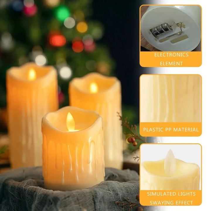 BowLift | Flameless Electronic Decoration, Set in Ivory White