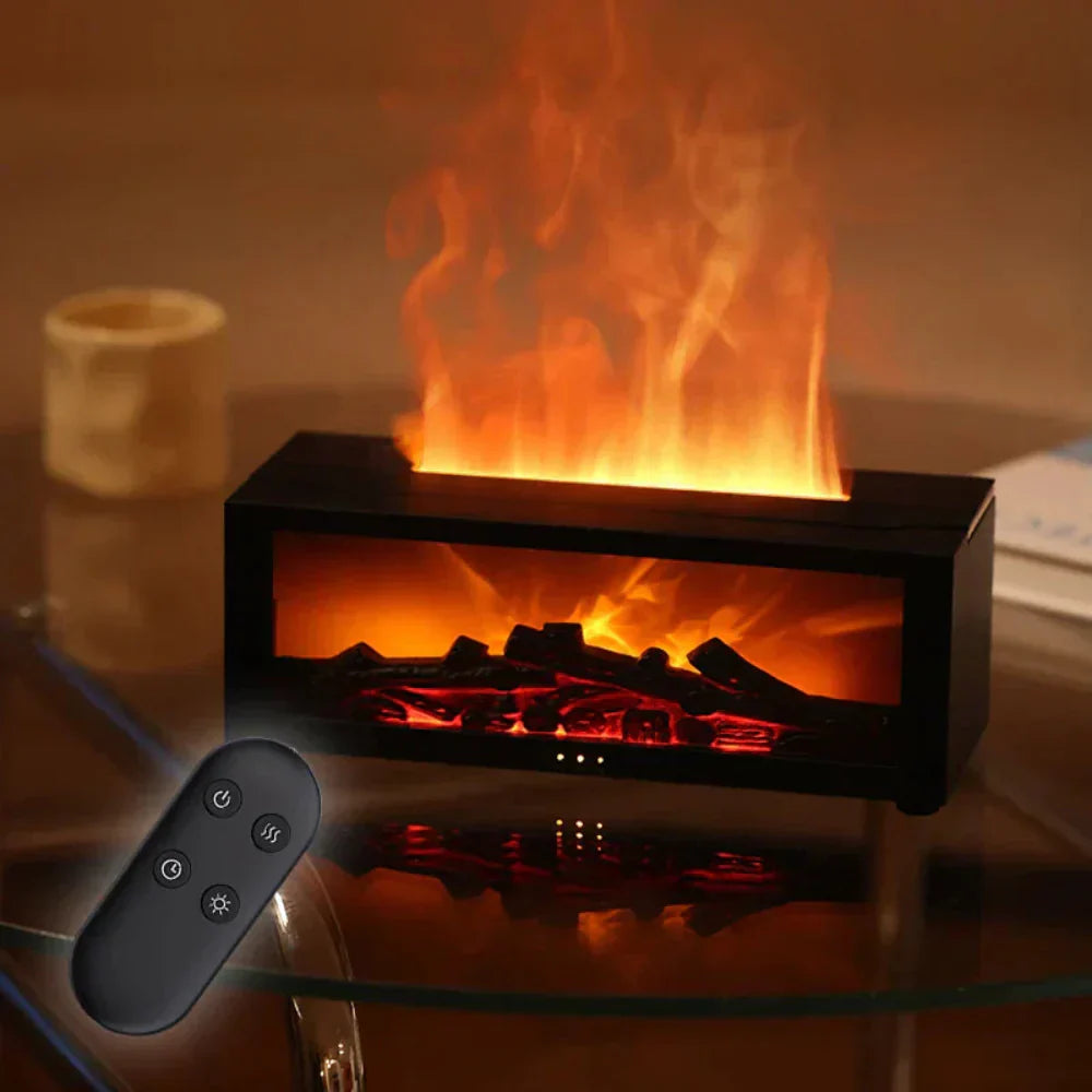 BowLift | Flamora – Fireplace Humidifier & LED Flame Mood Lamp with Aromatherapy Option