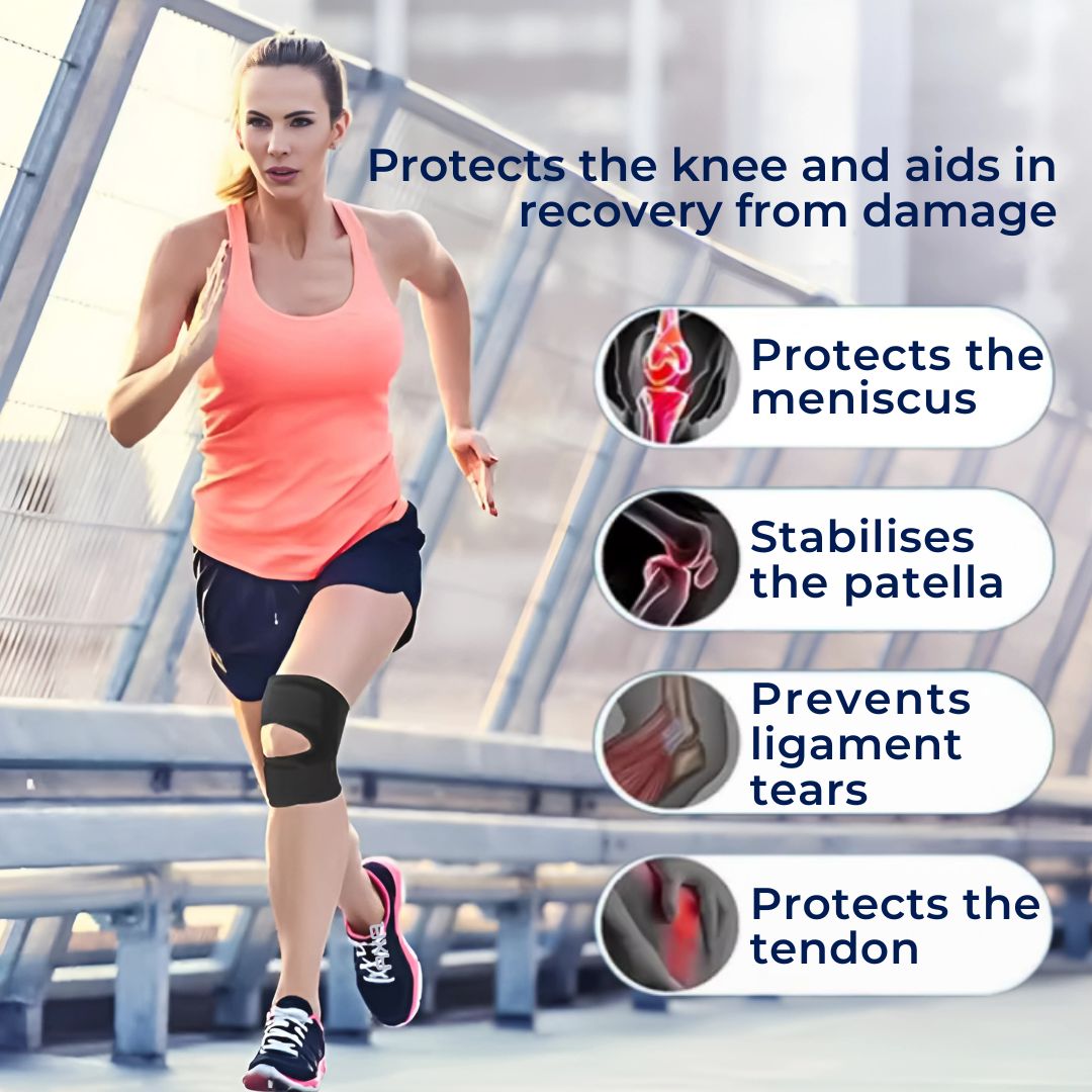 BowLift | Knee Pads for Pain Relief | Support Compression Springs & Adjustable Tension Strap for Stability and Joint Protection