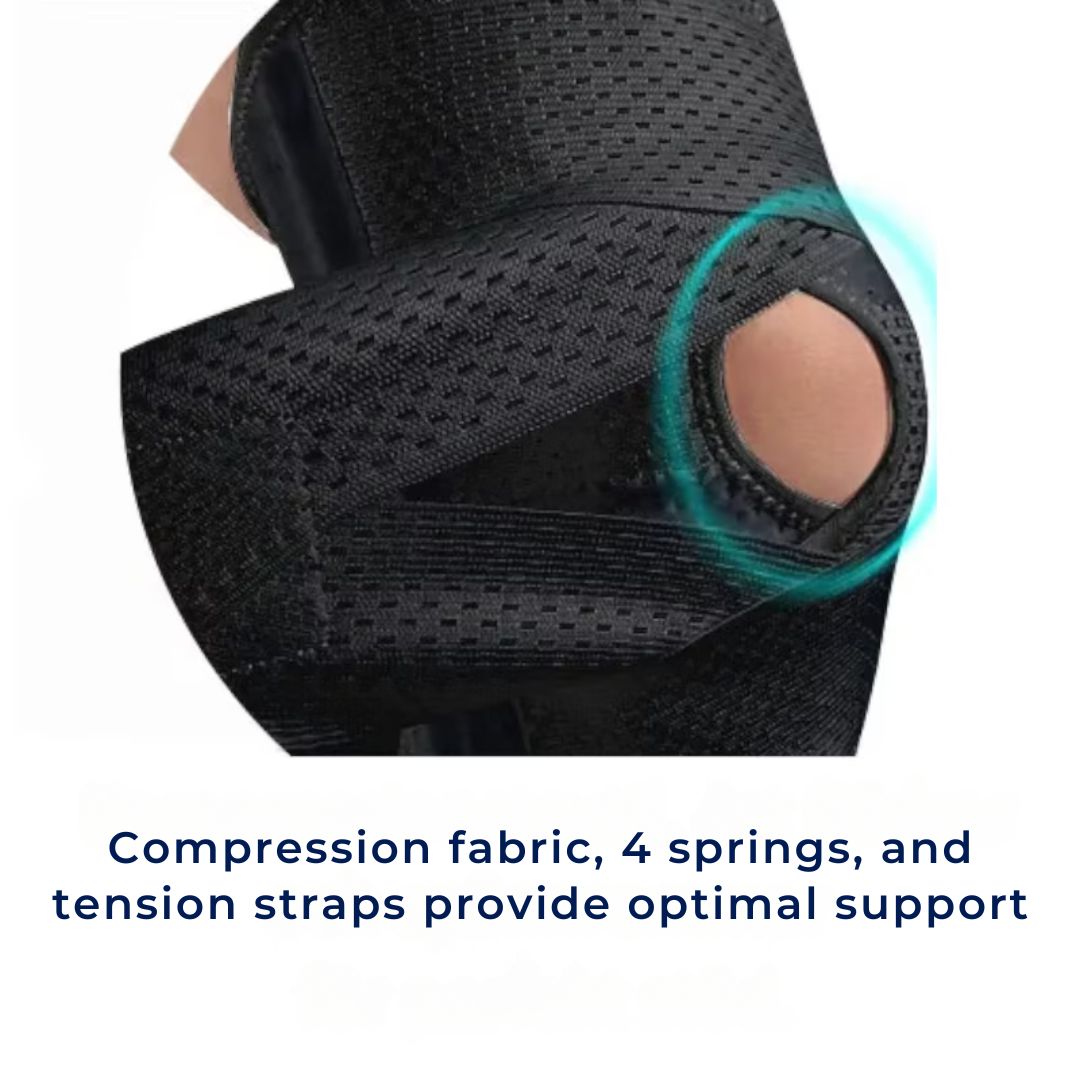 BowLift | Knee Pads for Pain Relief | Support Compression Springs & Adjustable Tension Strap for Stability and Joint Protection