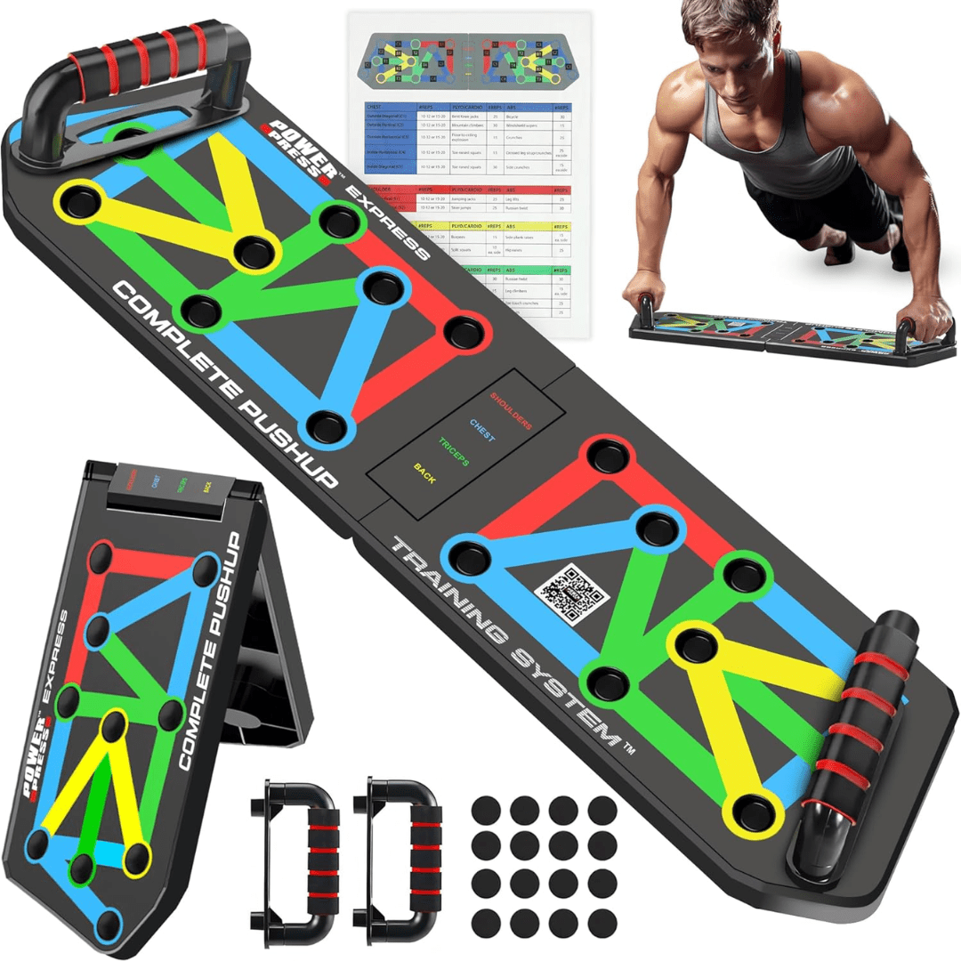 BowLift | Foldable Push-up Board with 30 Positions for Targeted Muscle Training