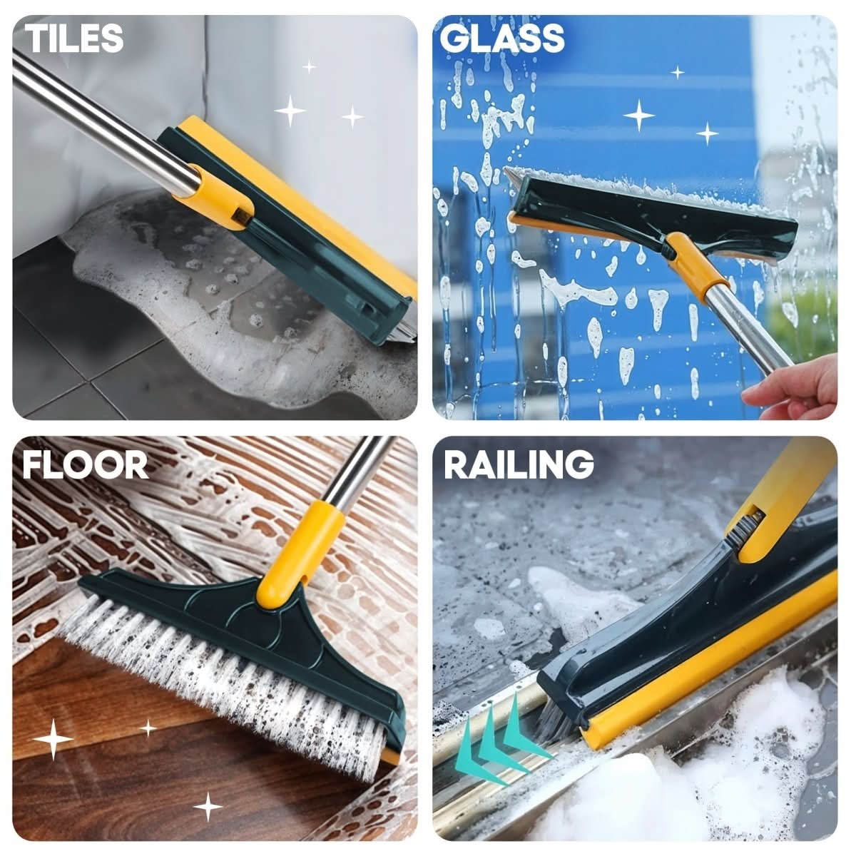 BowLift | 2-in-1 Cleaning Brush for Floors & Tiles
