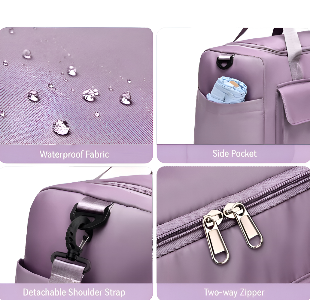 Waterproof travel bag with shoe compartment – Lightweight weekend bag with plenty of storage space | Bowlift