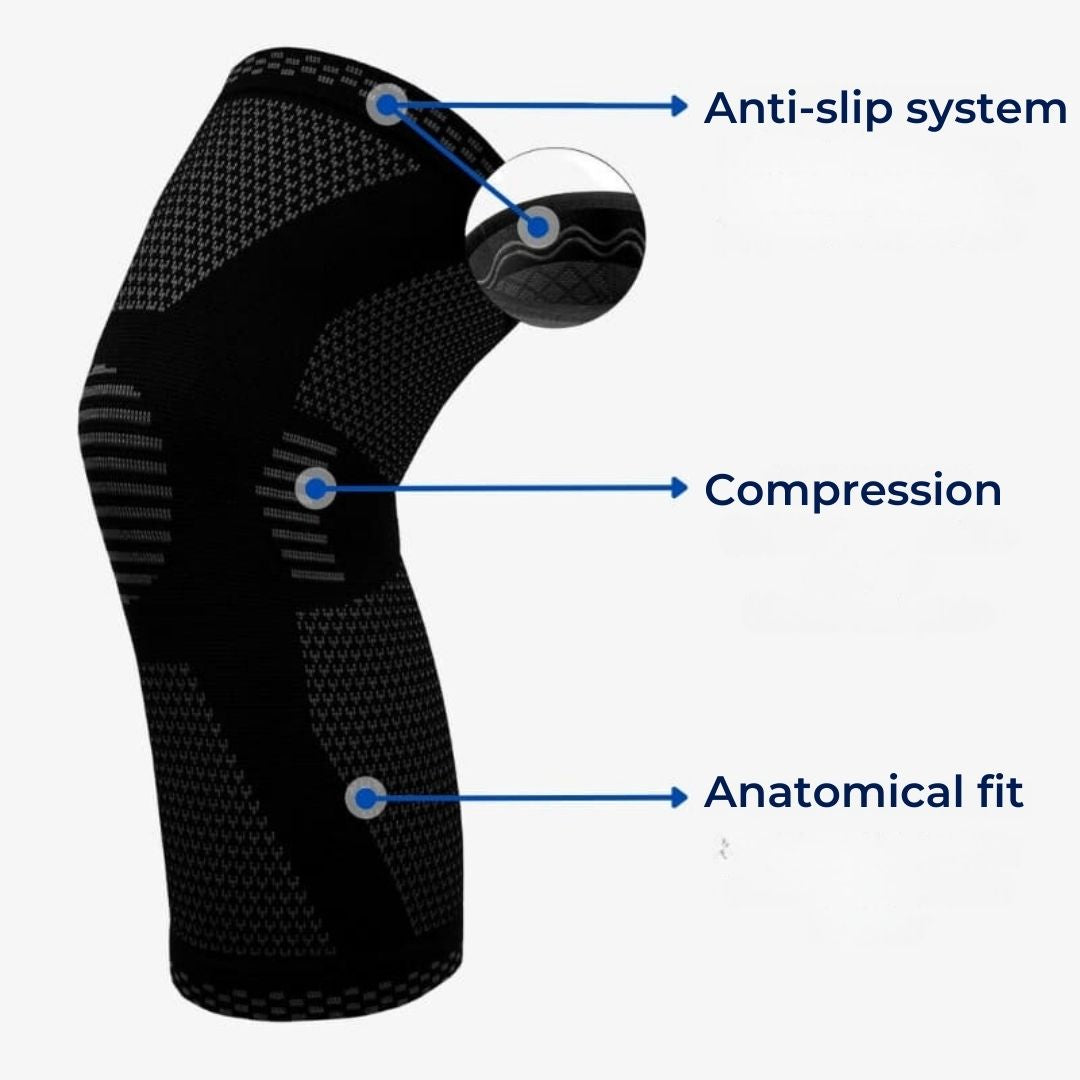 FlexiKnee Active Knee Protector | Compression Support for Stability and Pain Relief - Injury Recovery - Arthritis - Sports - Post-Surgery Bowlift