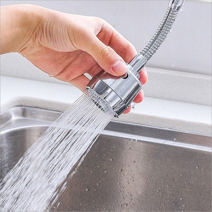 Water-saving attachment made of stainless steel, 360-degree movable and extendable | Bowlift