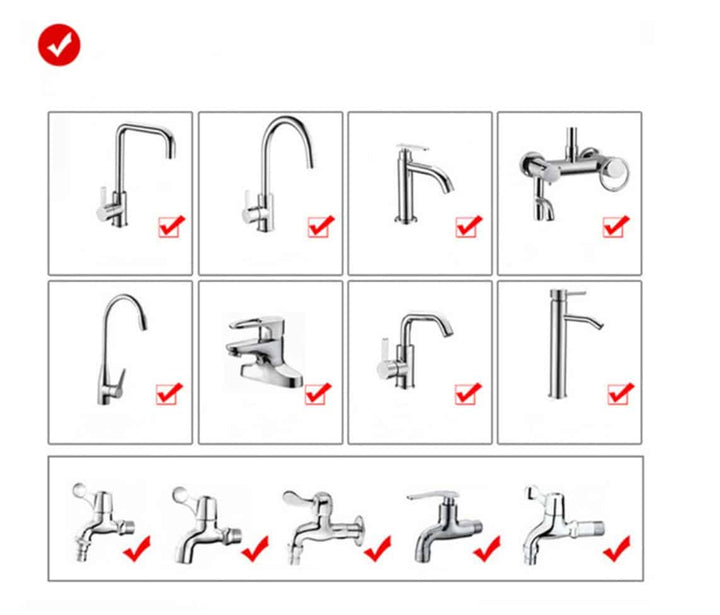 Water-saving attachment made of stainless steel, 360-degree movable and extendable | Bowlift