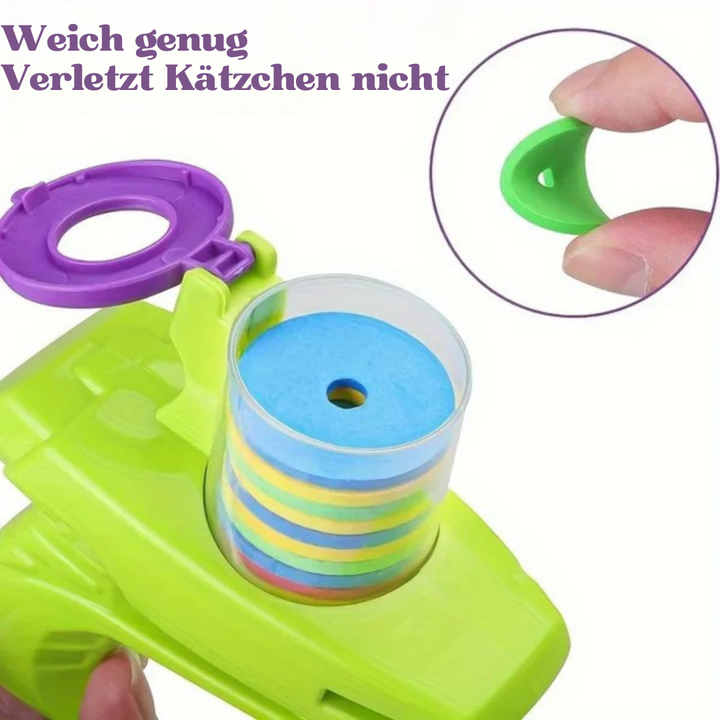 Interactive disc cannon for cats Bowlift