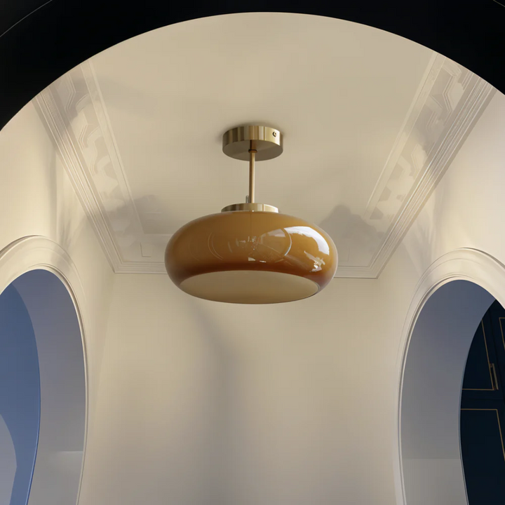 BowLift | Vintage Yellow Ceiling Lamp