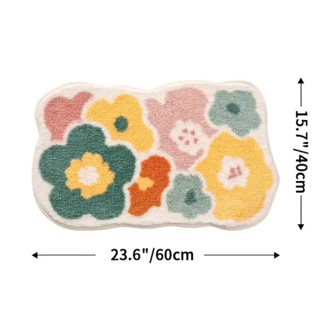 BowLift | Floral Tufted Absorbent Bath Mat