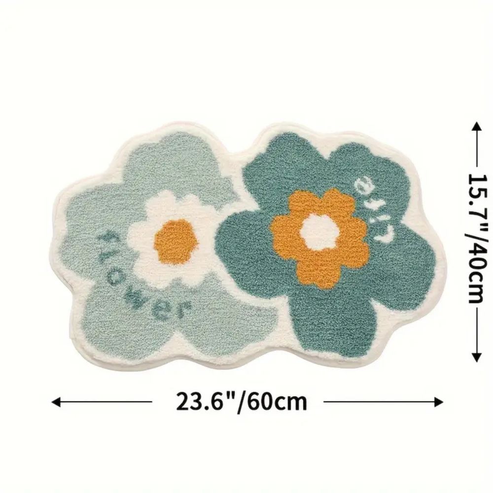 BowLift | Floral Tufted Absorbent Bath Mat