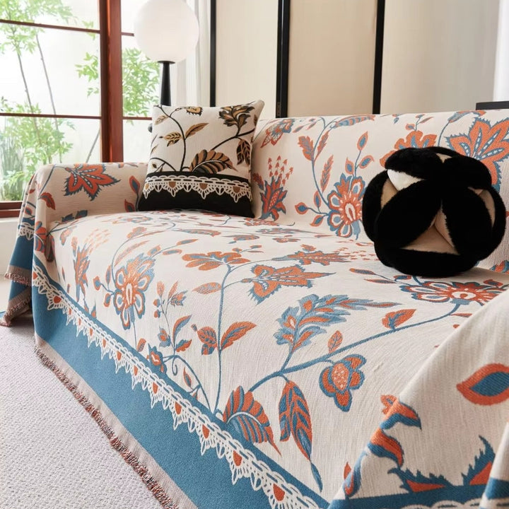 BowLift | Floravell Vintage Chenille Sofa Cover