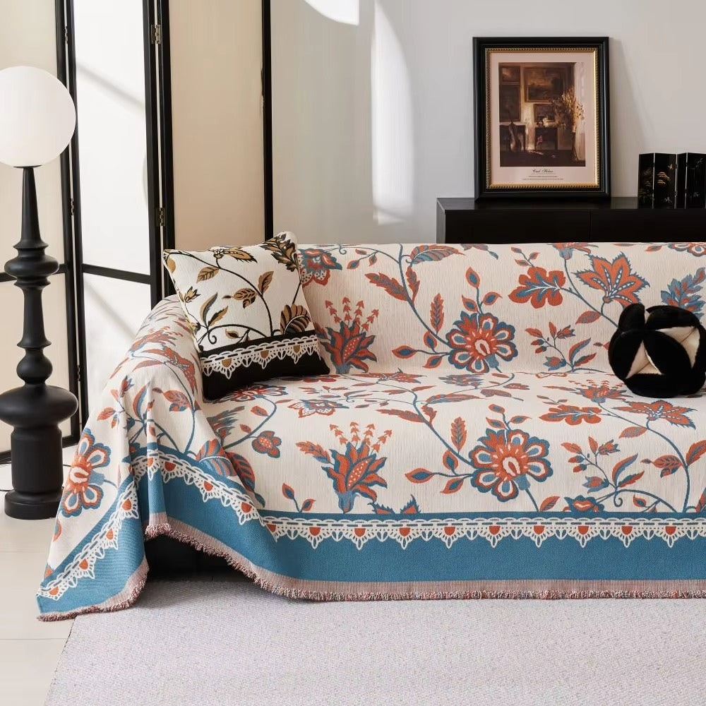 BowLift | Floravell Vintage Chenille Sofa Cover
