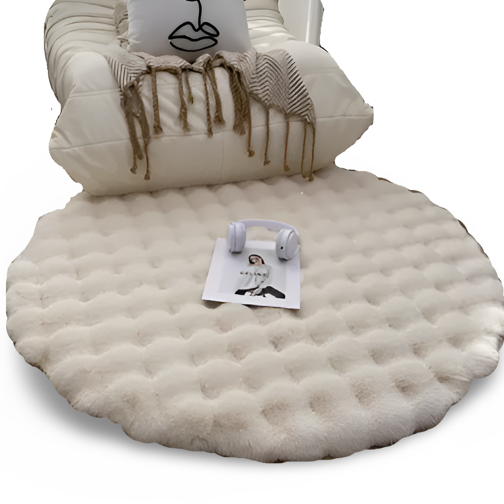 Round Velvet Soft Non-Slip Floor Mat – Cozy Fleece Home Decor | Bowlift