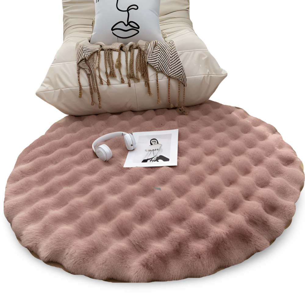 Round Velvet Soft Non-Slip Floor Mat – Cozy Fleece Home Decor | Bowlift