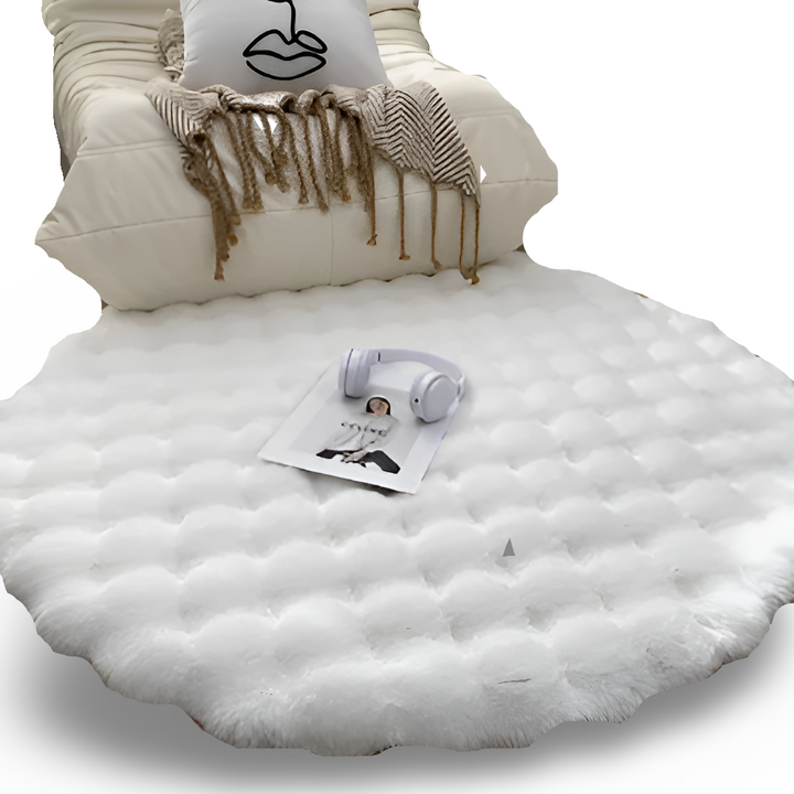 Round Velvety Soft Non-Slip Floor Mat – Cozy Fleece Home Decoration | Bowlift