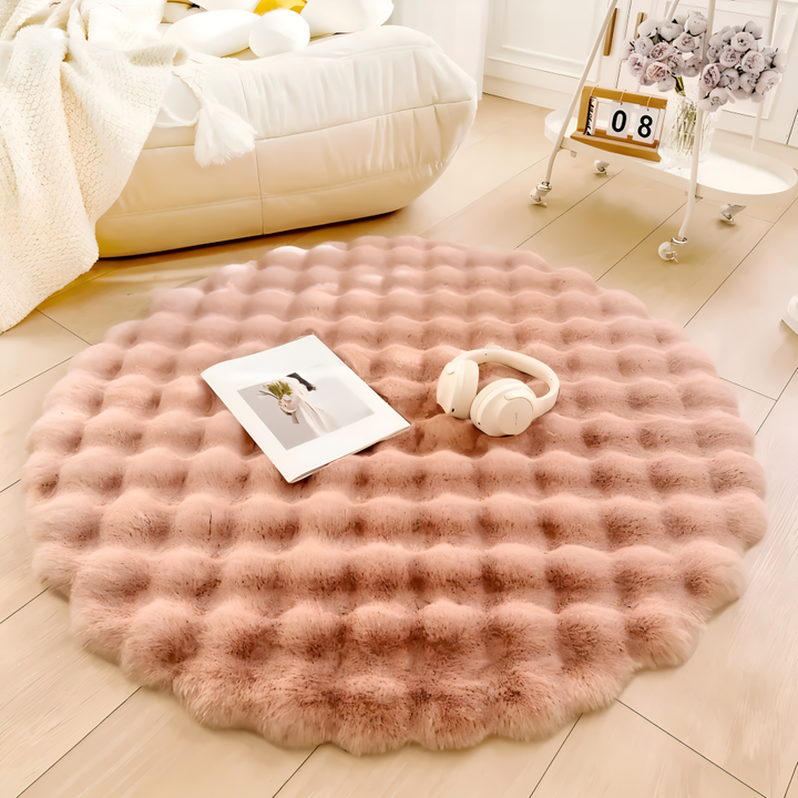 Round Velvety Soft Non-Slip Floor Mat – Cozy Fleece Home Decoration | Bowlift