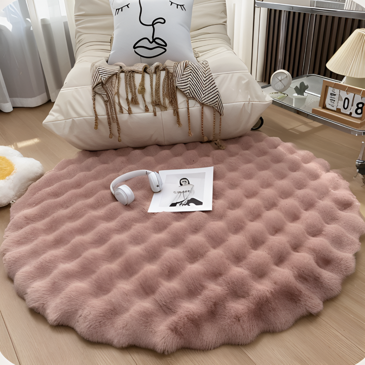 Round Velvety Soft Non-Slip Floor Mat – Cozy Fleece Home Decoration | Bowlift