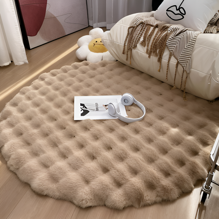 Round Velvety Soft Non-Slip Floor Mat – Cozy Fleece Home Decoration | Bowlift
