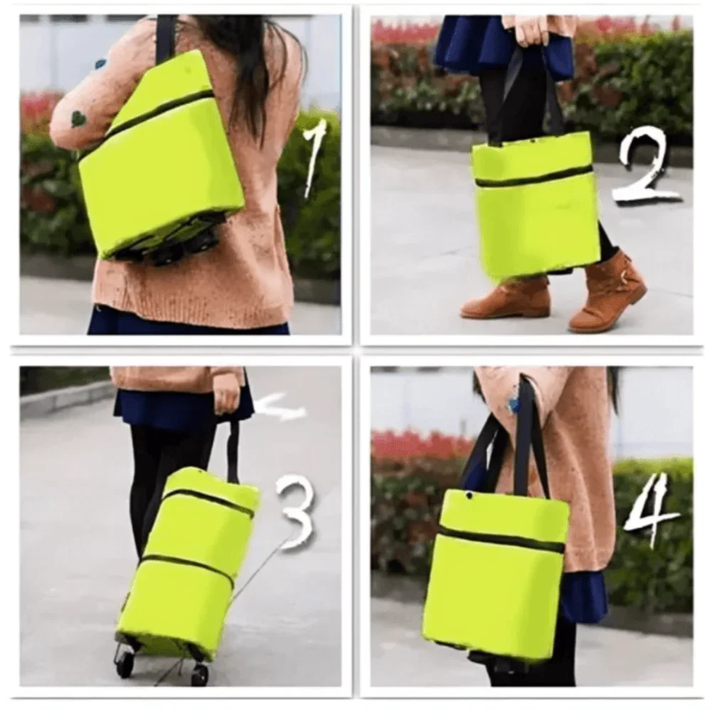 BowLift | Foldable Shopping Trolley Bag with Wheels – Eco-Friendly, Compact & Lightweight