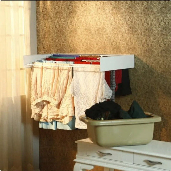Wall-mounted clothes drying rack foldable | Bowlift