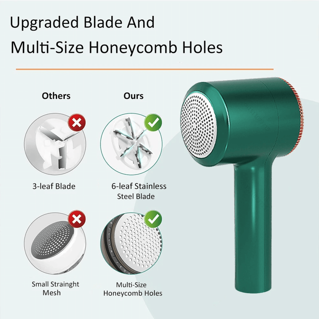 BowLift | Electric Portable Lint Bobble Remover Fabric Cloth Shaver Cat Hair Remover for Clothes Carpets and Rugs