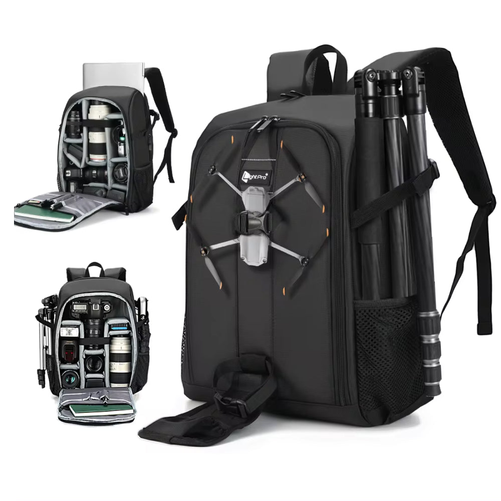 BowLift | Professional Camera Backpack | Waterproof Ripstop Nylon | Modular Padded Dividers for DSLR/Mirrorless Gear | Integrated Tripod Mount & Weather Shield