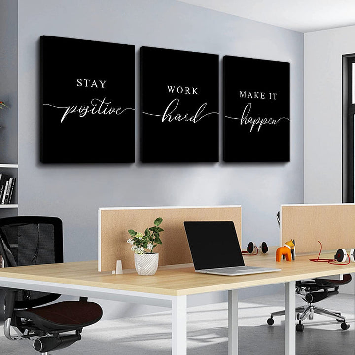Framed Canvas Wall Art Positive Quote | Bowlift