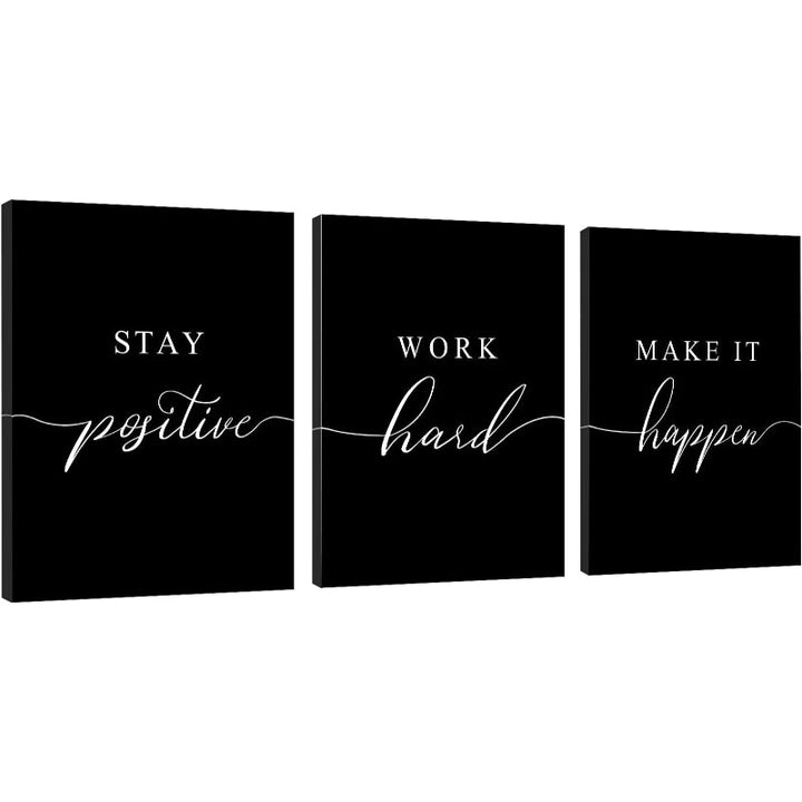 Framed Canvas Wall Art Positive Quote | Bowlift