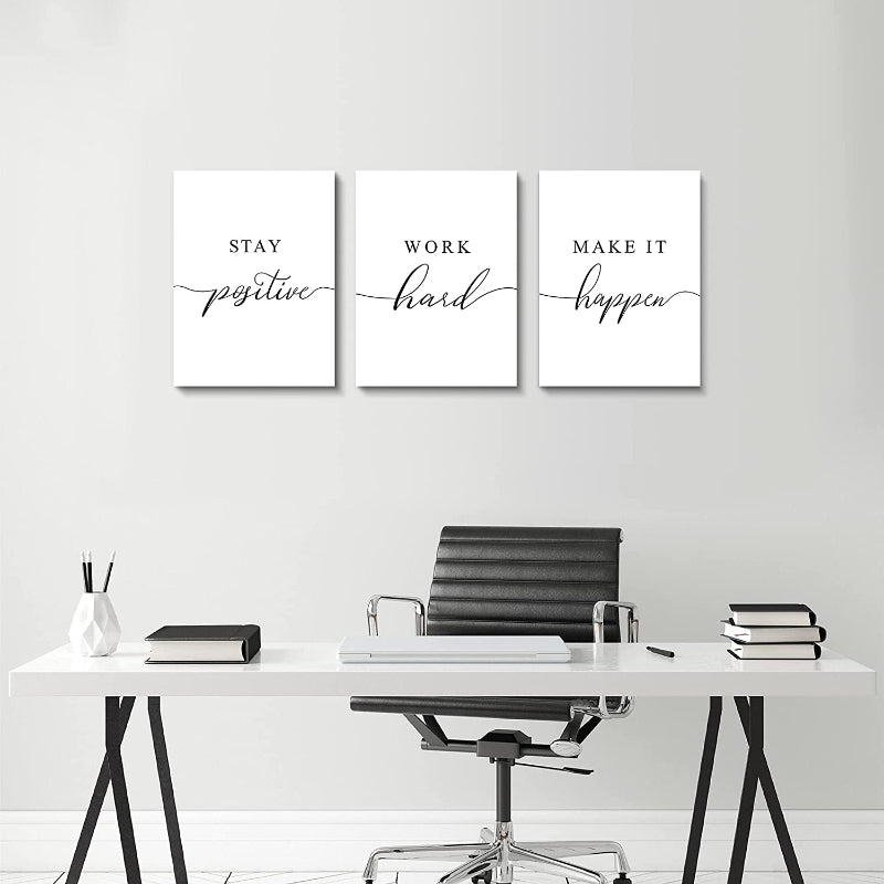 Framed Canvas Wall Art Positive Quote | Bowlift
