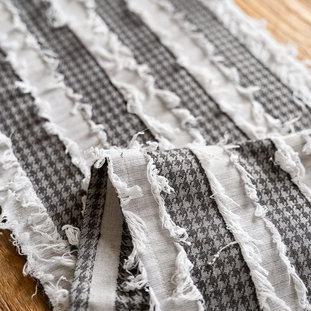 BowLift | Frayed Fabric Strips Table Runner