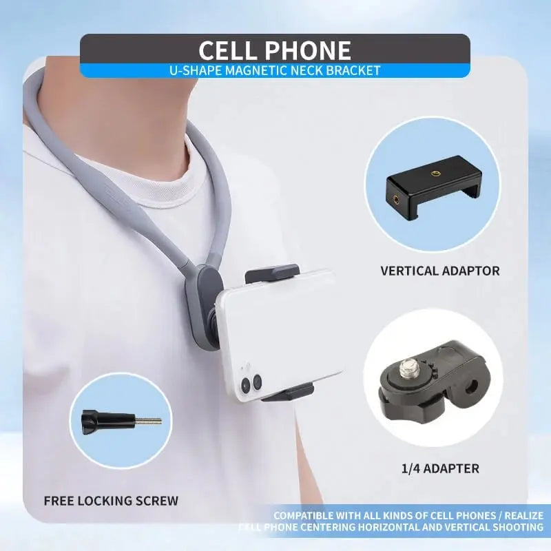 BowLift | Hands-free U-shaped neck holder for POV and Vlog recordings