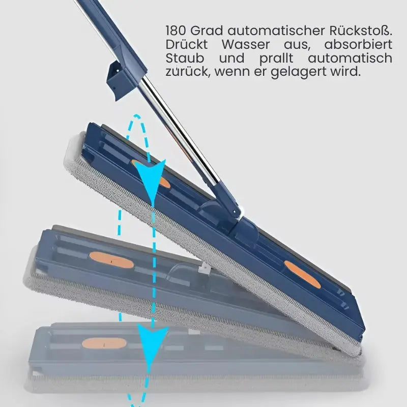 BowLift | Hands-free set of flat mop and bucket for effortless floor cleaning