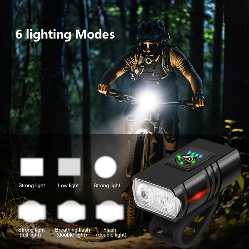 BowLift | Rechargeable LED bike front light with 6 modes & USB-C charging function