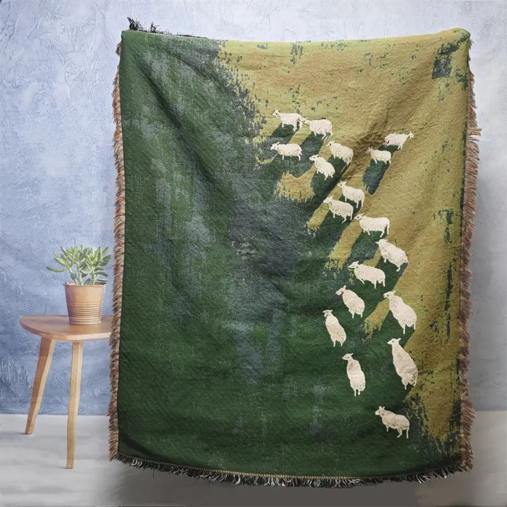 BowLift | Frida Sheep Woven Throw Blanket